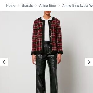 Anine Bing Women's wool Red and Black Jacket/ cardigan